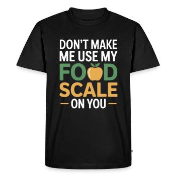 Professional Nutritionist Precision Measurement  - Men's Premium Organic T-Shirt - black - Front - Nico (187cm)