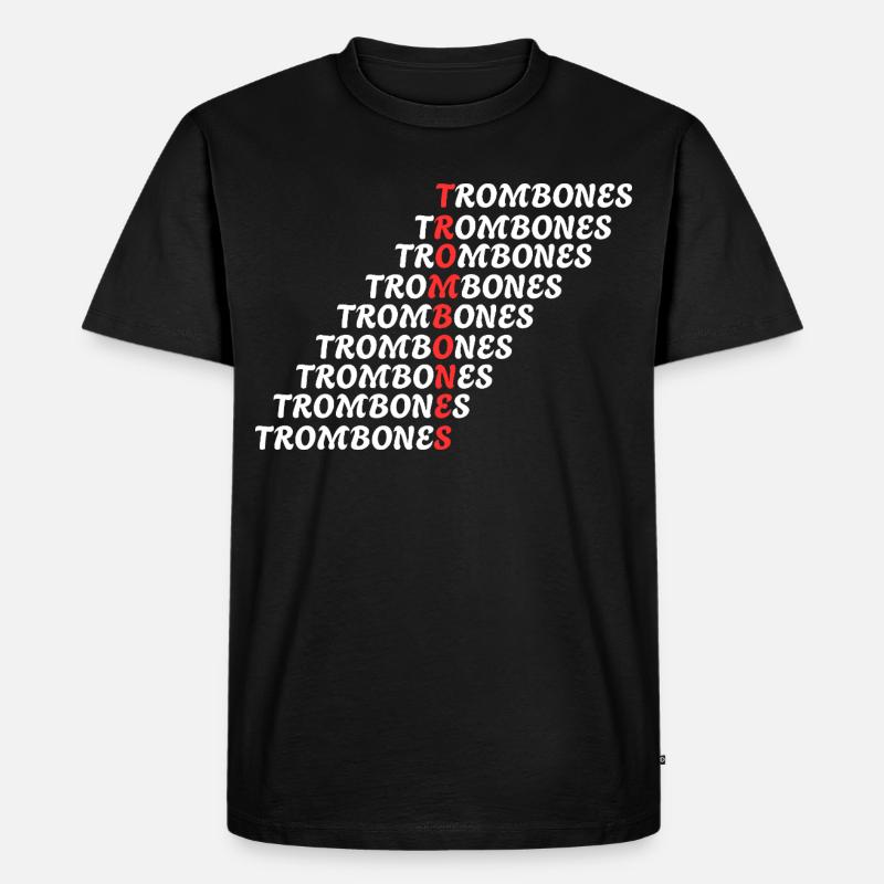POSAUNEN - Männer Premium Bio T-Shirt - Schwarz