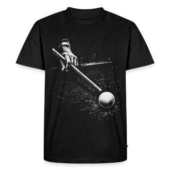 Billard Spieler Hand Pool Snooker Carambol  - Männer Premium Bio T-Shirt - Schwarz - Vorne - Nico (187cm)