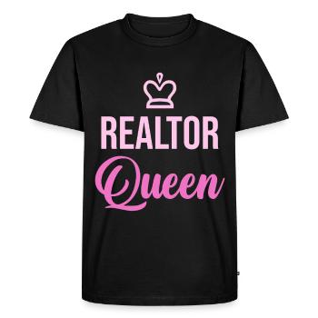 La reine des agents immobiliers Pink Crown - T-shirt Premium bio Homme - noir - Devant - Nico (187cm)