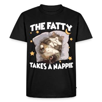 Chemise de nuit pyjama pour chat – Sommeil confortable et amusant - T-shirt Premium bio Homme - noir - Devant - Nico (187cm)