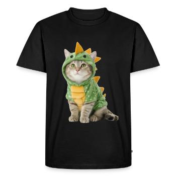 Costume de dinosaure Cat Dino Halloween - T-shirt Premium bio Homme - noir - Devant - Nico (187cm)