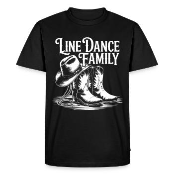 Famille de danse en ligne - T-shirt Premium bio Homme - noir - Devant - Nico (187cm)