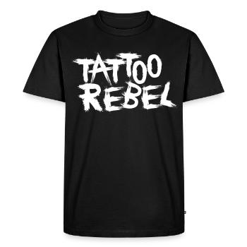 Tatouage Rebel blanc - T-shirt Premium bio Homme - noir - Devant - Nico (187cm)