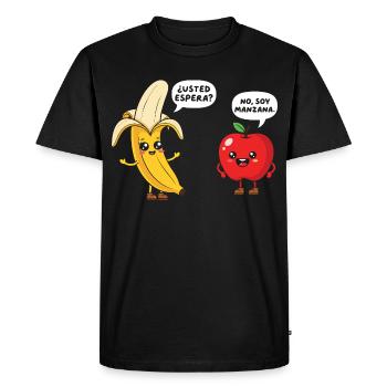Funny Maestra School Spanish Teacher - Men's Premium Organic T-Shirt - black - Front - Nico (187cm)