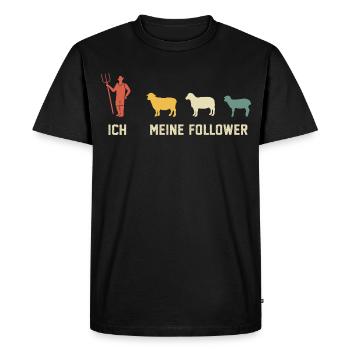 Me and My Followers Sheep - Men's Premium Organic T-Shirt - black - Front - Nico (187cm)