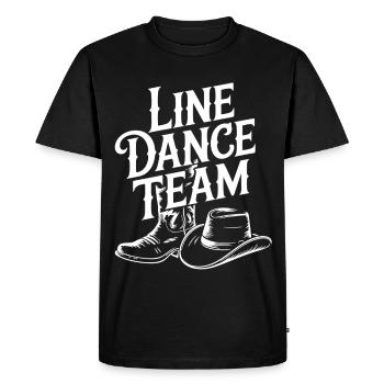 Line Dance Team Boots Hat - Men's Premium Organic T-Shirt - black - Front - Nico (187cm)