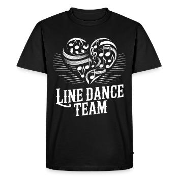 Heart Shape Line Dance Team Sheet Music - Men's Premium Organic T-Shirt - black - Front - Nico (187cm)
