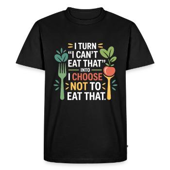 Professional Nutritionist Choice & Behavior  - Men's Premium Organic T-Shirt - black - Front - Nico (187cm)