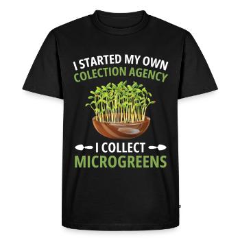 Kit de jardinage pour micropousses Pousses pour agriculteurs - T-shirt Premium bio Homme - noir - Devant - Nico (187cm)