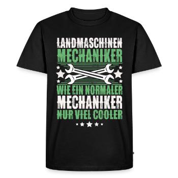 Mécanicien de machines agricoles - T-shirt Premium bio Homme - noir - Devant - Nico (187cm)
