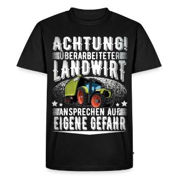 Cultivateur - T-shirt Premium bio Homme - noir - Devant - Nico (187cm)