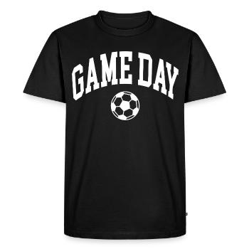 Fan de football le jour de match - T-shirt Premium bio Homme - noir - Devant - Nico (187cm)