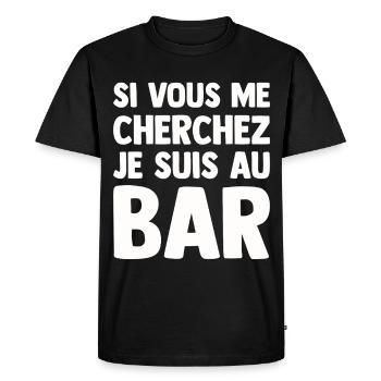 Humour Bar Bistrot Apéro Beauf Alcoolique Drôle - T-shirt Premium bio Homme - noir - Devant - Nico (187cm)