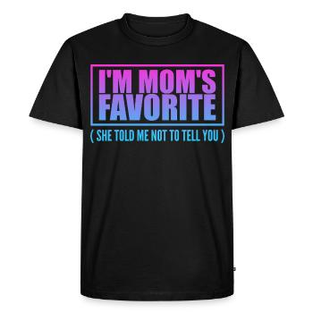 Undeniably Mom's Favorite - Children's Saying - Men's Premium Organic T-Shirt - black - Front - Nico (187cm)