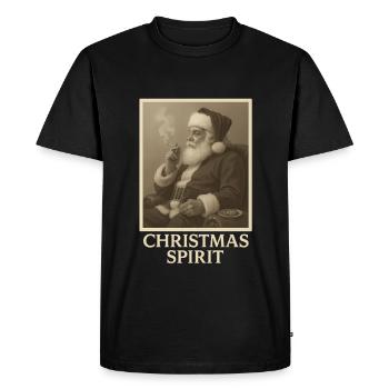 christmas spirit - Men's Premium Organic T-Shirt - black - Front - Nico (187cm)