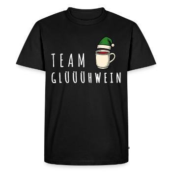 Équipe Vin Chaud – Noël Punch du Marché de l’Avent - T-shirt Premium bio Homme - noir - Devant - Nico (187cm)