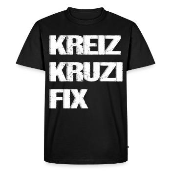 Dictons bavarois Kreiz Kruzi Fix - T-shirt Premium bio Homme - noir - Devant - Nico (187cm)