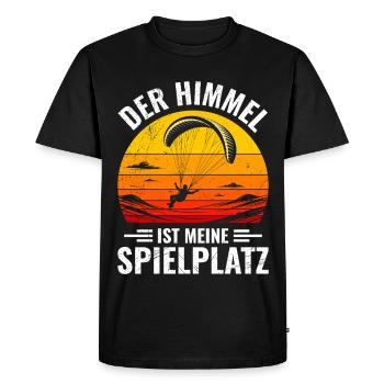 Paragliding THE SKY IS MY PLAYGROUND - Men's Premium Organic T-Shirt - black - Front - Nico (187cm)