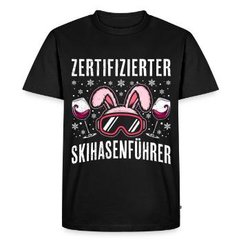 Après SKIHASERL CERTIFIÉ EXPERT DRÔLE - T-shirt Premium bio Homme - noir - Devant - Nico (187cm)