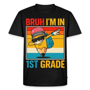 1st Grade School Enrollment - Men's Premium Organic T-Shirt - black - Front - Nico (187cm)