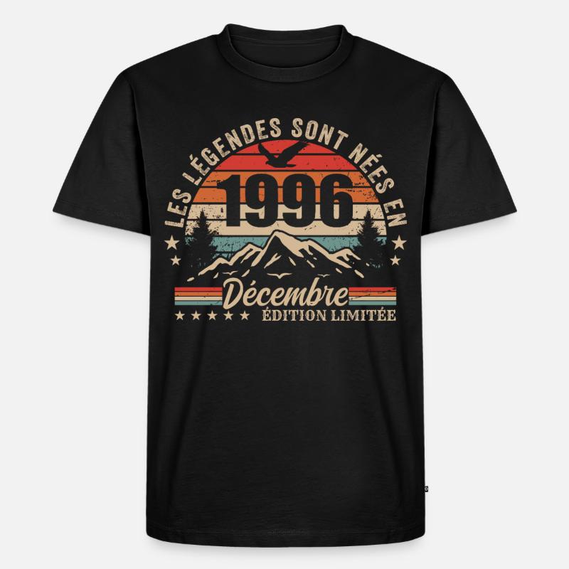 Retro Dezember 1996 – 29. Jubiläumsgeschenk - Männer Premium Bio T-Shirt - Schwarz