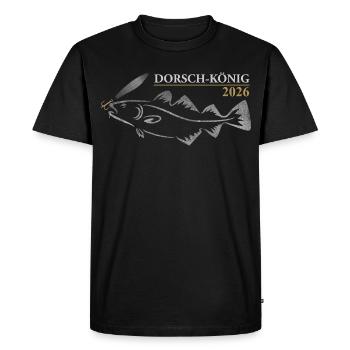 Roi de la Morue 2026 - T-shirt Premium bio Homme - noir - Devant - Nico (187cm)