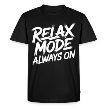 Mode détendu toujours activé - T-shirt Premium bio Homme - noir - Devant - Nico (187cm)