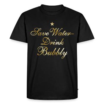 Save Water Drink Bubbly - T-shirt Premium bio Homme - noir - Devant - Nico (187cm)