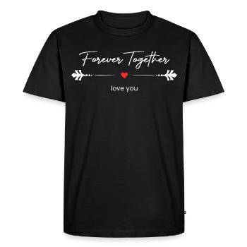 Pour Toujours Ensemble Je T'aime Amour Éternel - T-shirt Premium bio Homme - noir - Devant - Nico (187cm)