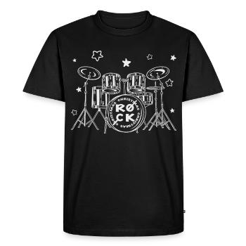 Batteur de Christmas Drums Rock de Noël - T-shirt Premium bio Homme - noir - Devant - Nico (187cm)