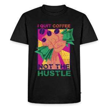 Sevrage du café décaféiné ex-buveur de café - T-shirt Premium bio Homme - noir - Devant - Nico (187cm)