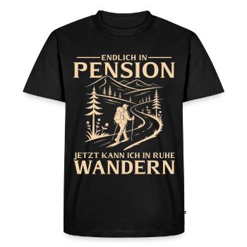 Pension en randonnée de la paix - Pensionnaire - T-shirt Premium bio Homme - noir - Devant - Nico (187cm)