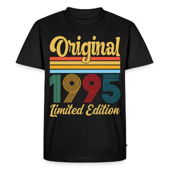 1995 Birthday Original Vintage Retro Gift - Men's Premium Organic T-Shirt - black - Front - Nico (187cm)