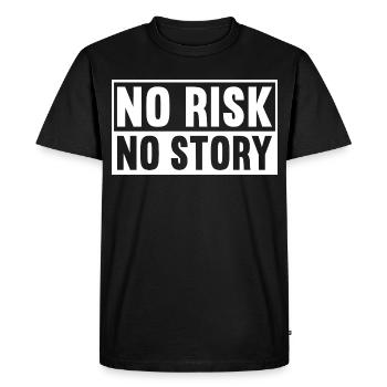 No Risk No Story - Men's Premium Organic T-Shirt - black - Front - Nico (187cm)