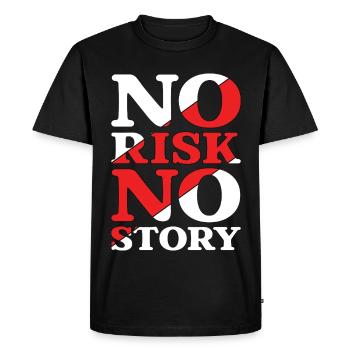 Pas de risque, pas d’histoire - T-shirt Premium bio Homme - noir - Devant - Nico (187cm)