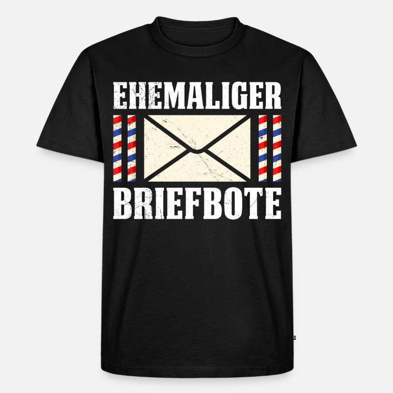 Briefträger EHEMALIGER BRIEFBOTE Lustiges - Männer Premium Bio T-Shirt - Schwarz