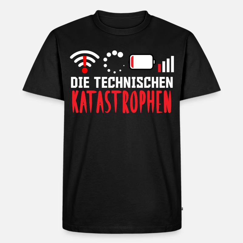 Nerd Computer THE TECHNICAL CATASTROPHES FUNNY - Men's Premium Organic T-Shirt - black