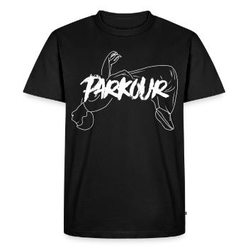 parkour - Men's Premium Organic T-Shirt - black - Front - Nico (187cm)