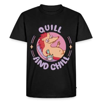 Jour du hérisson Igel Tag - T-shirt Premium bio Homme - noir - Devant - Nico (187cm)