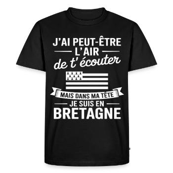 I Am In Brittany Humor Breton Pride Gift - Men's Premium Organic T-Shirt - black - Front - Nico (187cm)