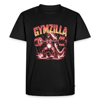Exemplaire de Gymzilla - Citation de la salle de motivation - T-shirt Premium bio Homme - noir - Devant - Nico (187cm)