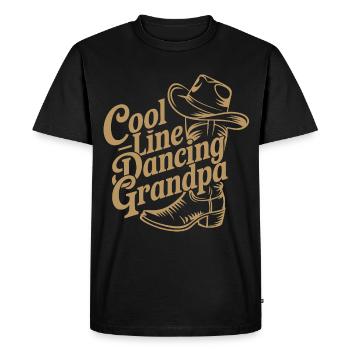 Grand-père de la danse en ligne cool - T-shirt Premium bio Homme - noir - Devant - Nico (187cm)
