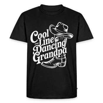 Grand-père Cowboy de danse en ligne - T-shirt Premium bio Homme - noir - Devant - Nico (187cm)