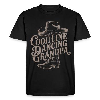 Grand-père de la danse en ligne cool - T-shirt Premium bio Homme - noir - Devant - Nico (187cm)