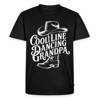 Grand-père Cowboy danseur en ligne - T-shirt Premium bio Homme - noir - Devant - Nico (187cm)