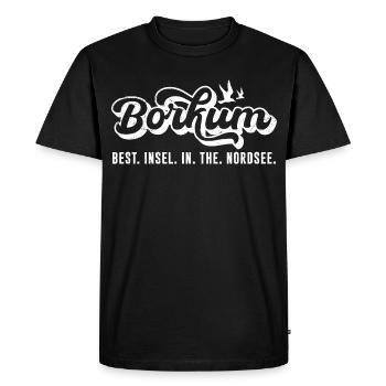 BORKUM BEST INSEL DANS LE NORDSEE Fun - T-shirt Premium bio Homme - noir - Devant - Nico (187cm)