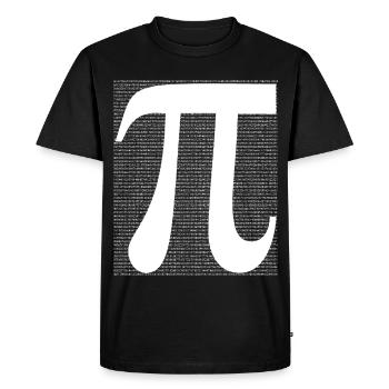 Symbole Pi dans l’art en ligne - T-shirt Premium bio Homme - noir - Devant - Nico (187cm)