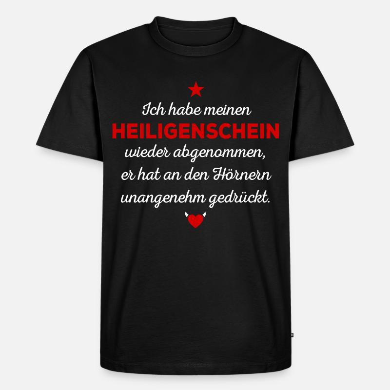 Heiligenschein - Männer Premium Bio T-Shirt - Schwarz