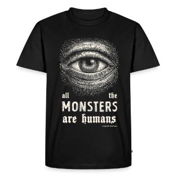 Monsters Are Humans - Men's Premium Organic T-Shirt - black - Front - Nico (187cm)